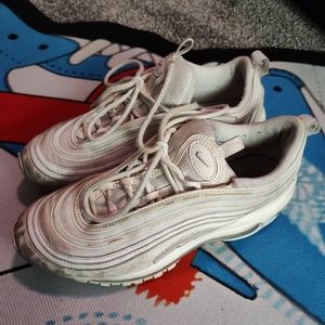 Nike Air Max 97 Triple White worn Size 7Y